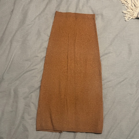 Free People Ribbed Midi Skirt Size XS - Picture 2 of 4